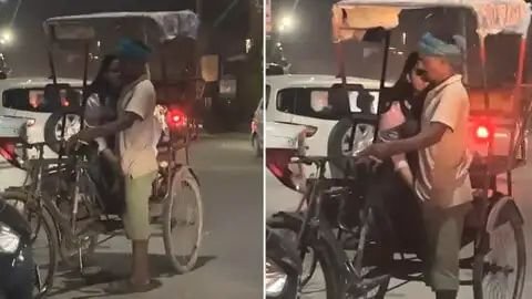 महिला ने बीच सड़क पर रिक्शा चालक का पड़का प्राइवेट पार्ट, वीडियो हुआ वायरल, देखें