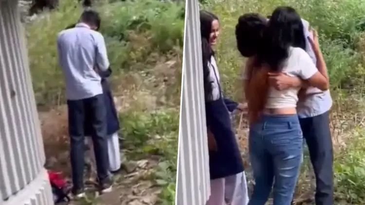 दिल्ली मेट्रो ब्रिज के नीचे स्कूल की दो लड़कियों को चूमते लड़के का वीडियो वायरल